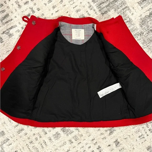 Zara red girls wool coat - Picture 2 of 5